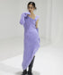 Fringe One-Sleeve Knit Dress